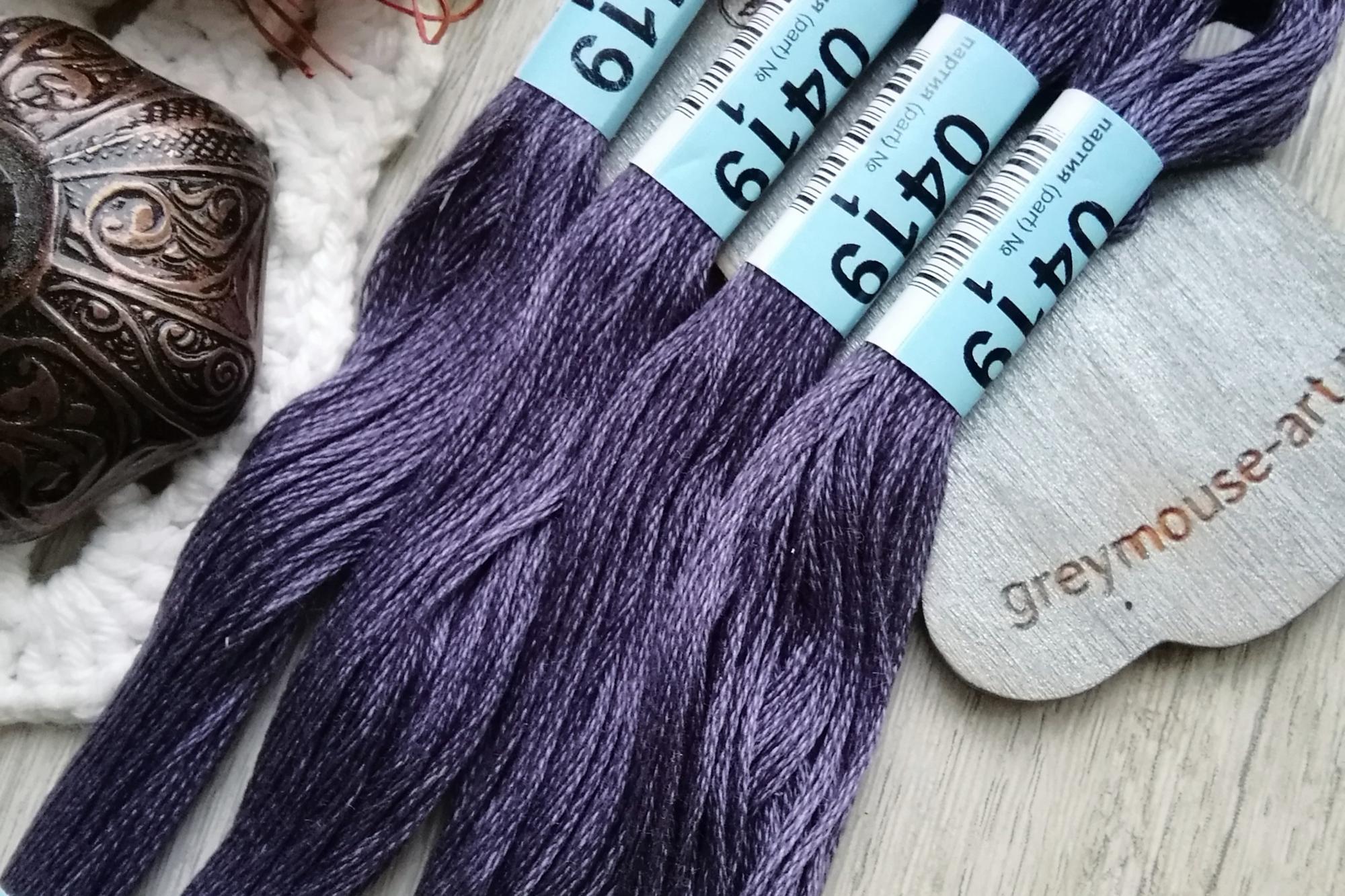 мулине Гамма хлопок цвет темно-серый графит 0419