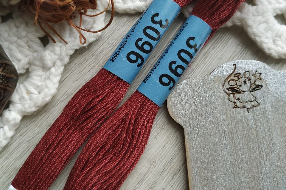 мулине хлопок Гамма розовый бордовый 3096