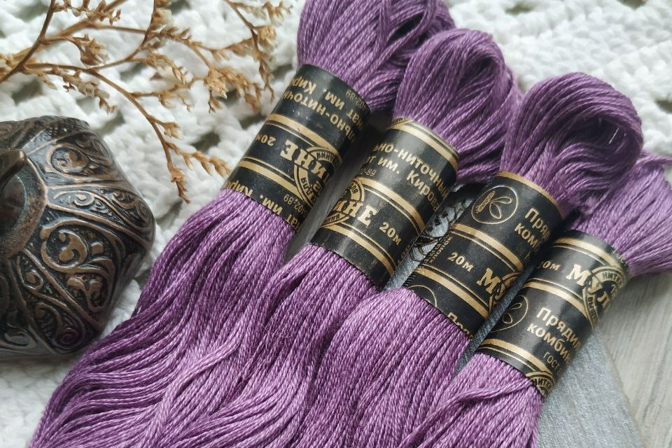 мулине хлопок кирова сиреневые