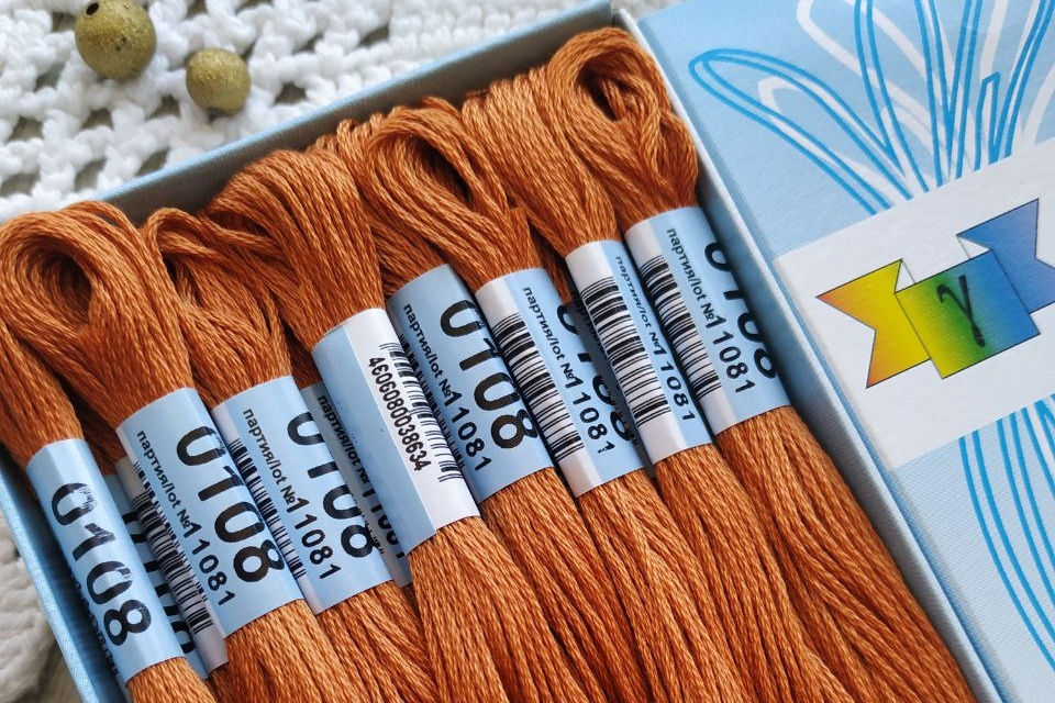 мулине Гамма хлопок 0108 оранжевый