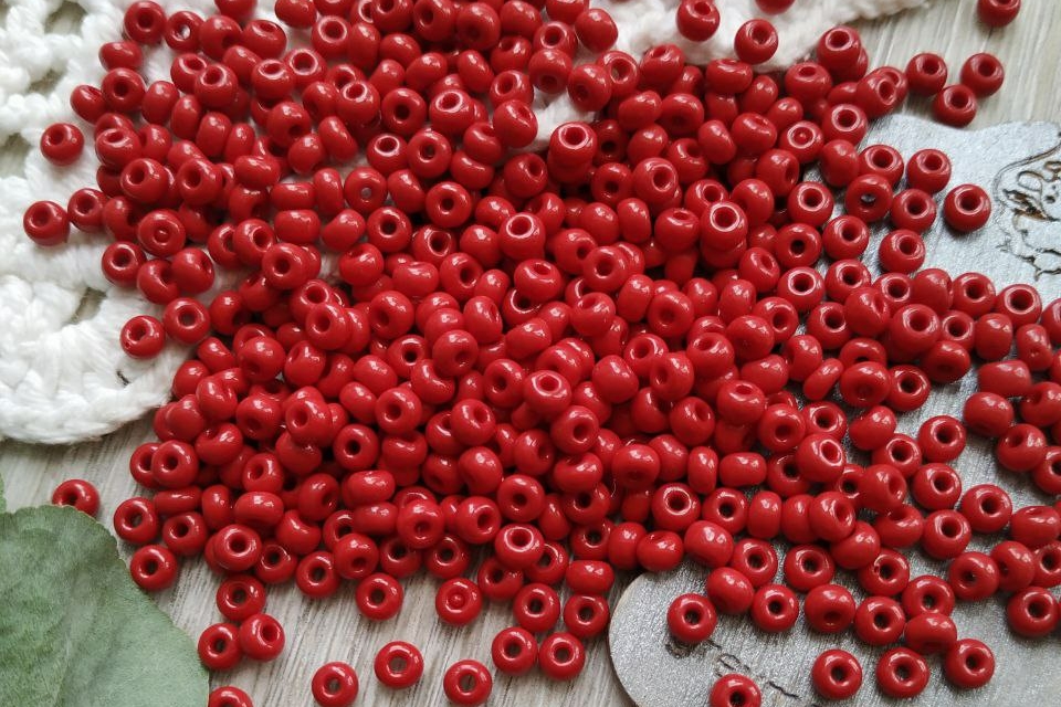 бисер чешский preciosa красный, бордовый 93210