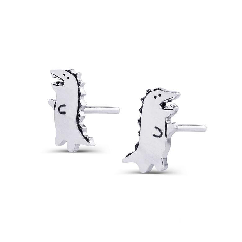 Динозавры серьги пусеты