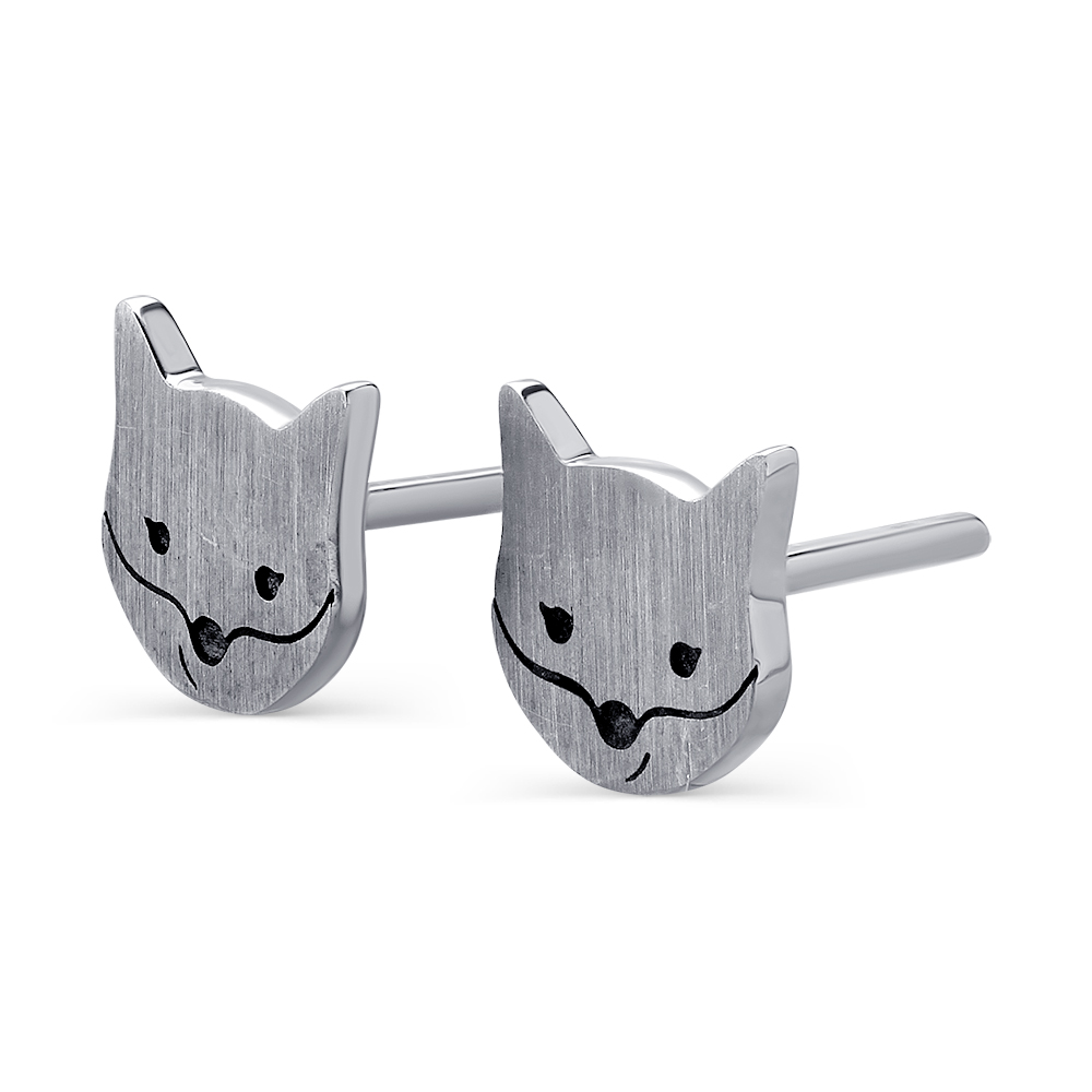 Лисенок серьги пусеты