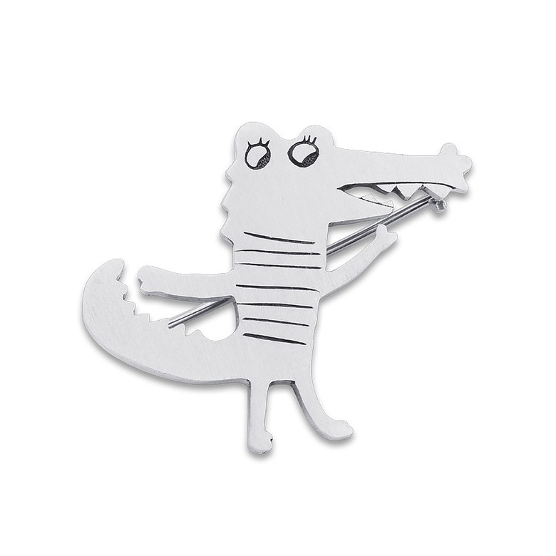 Крокодил брошь