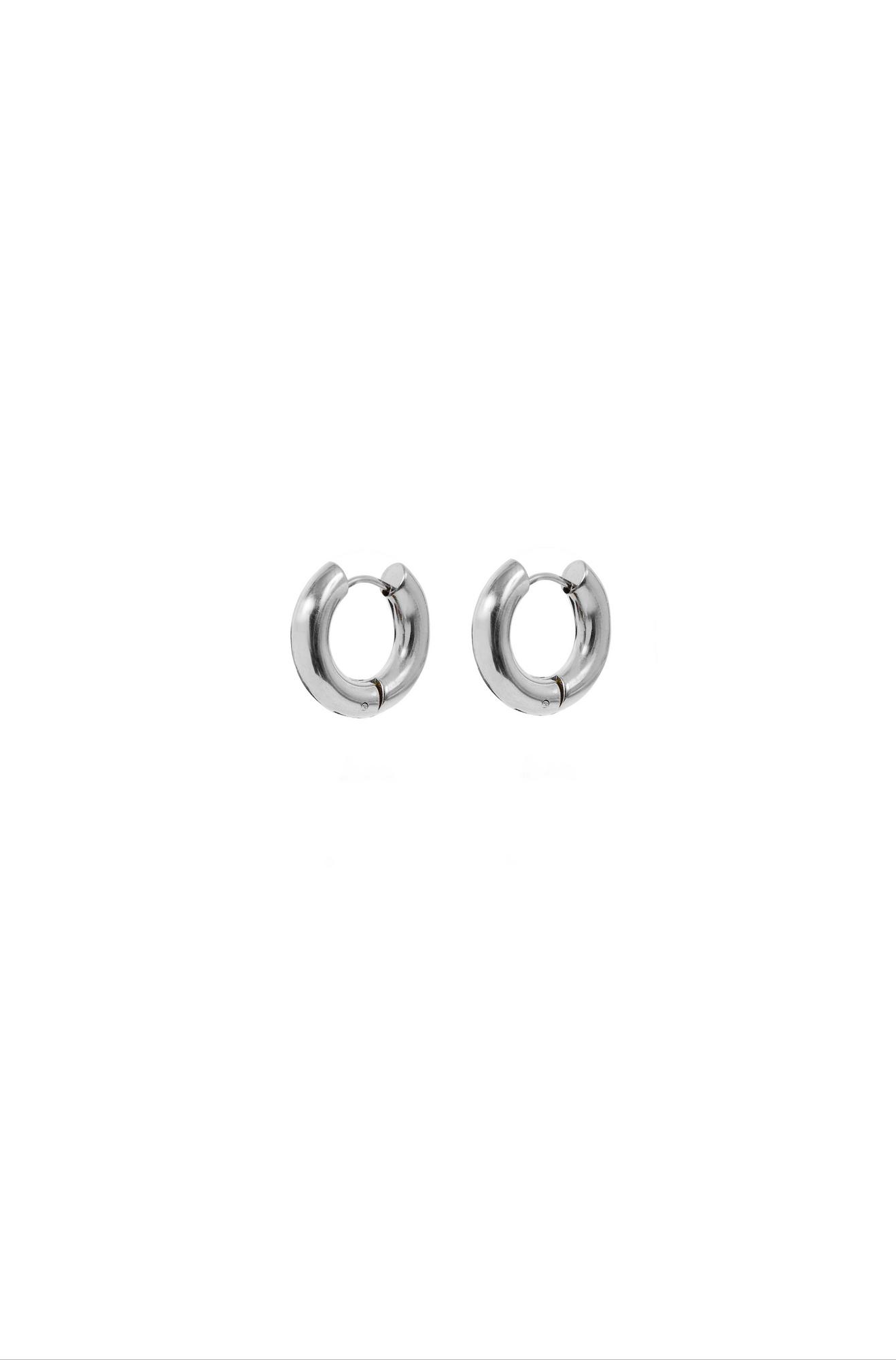 Серьги Кольца Base silver 22 мм