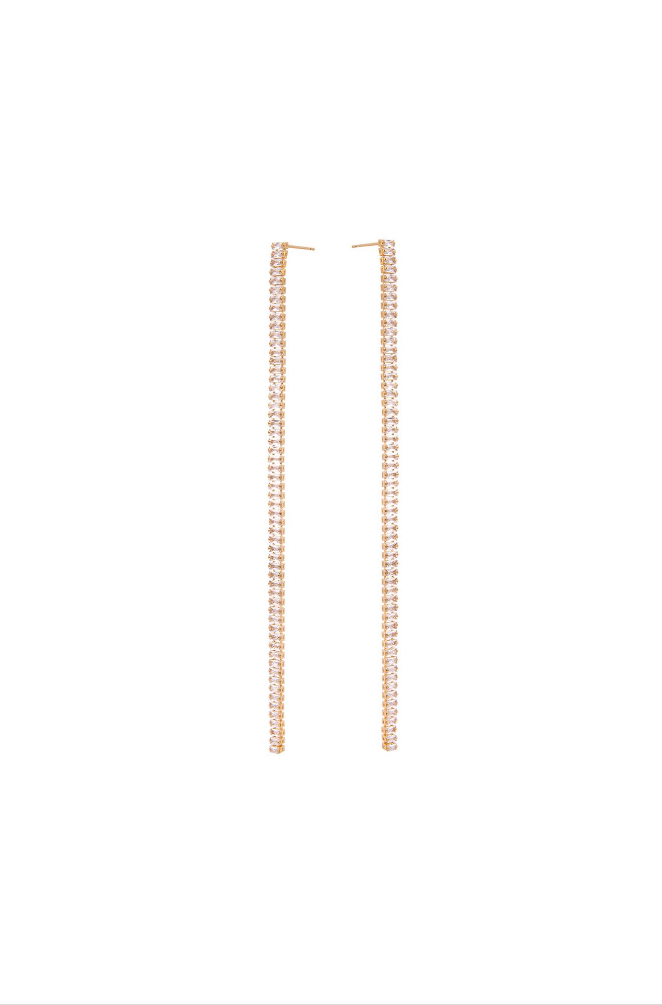 Серьги Цирконы gold