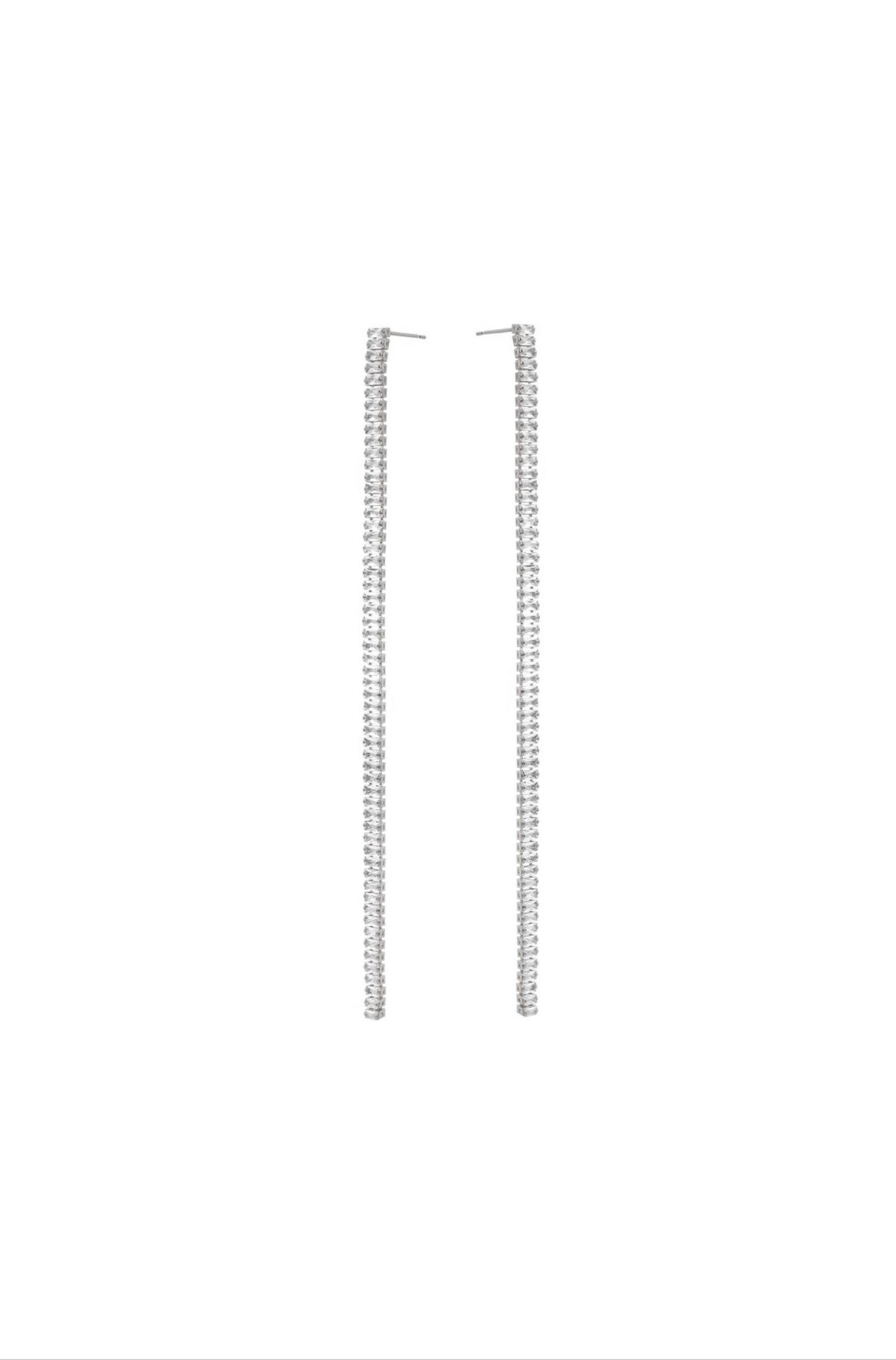 Серьги Цирконы silver