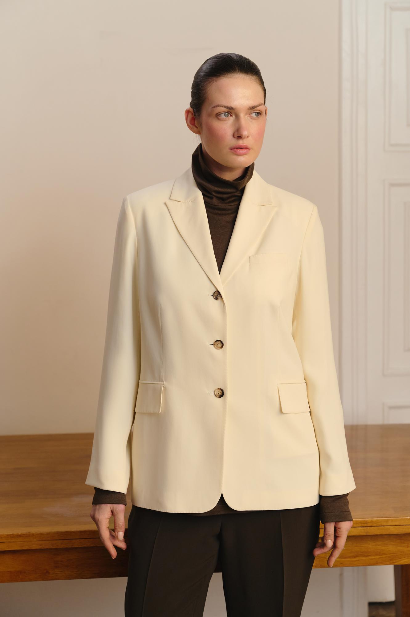Пиджак AMELIA из молочного шелка
