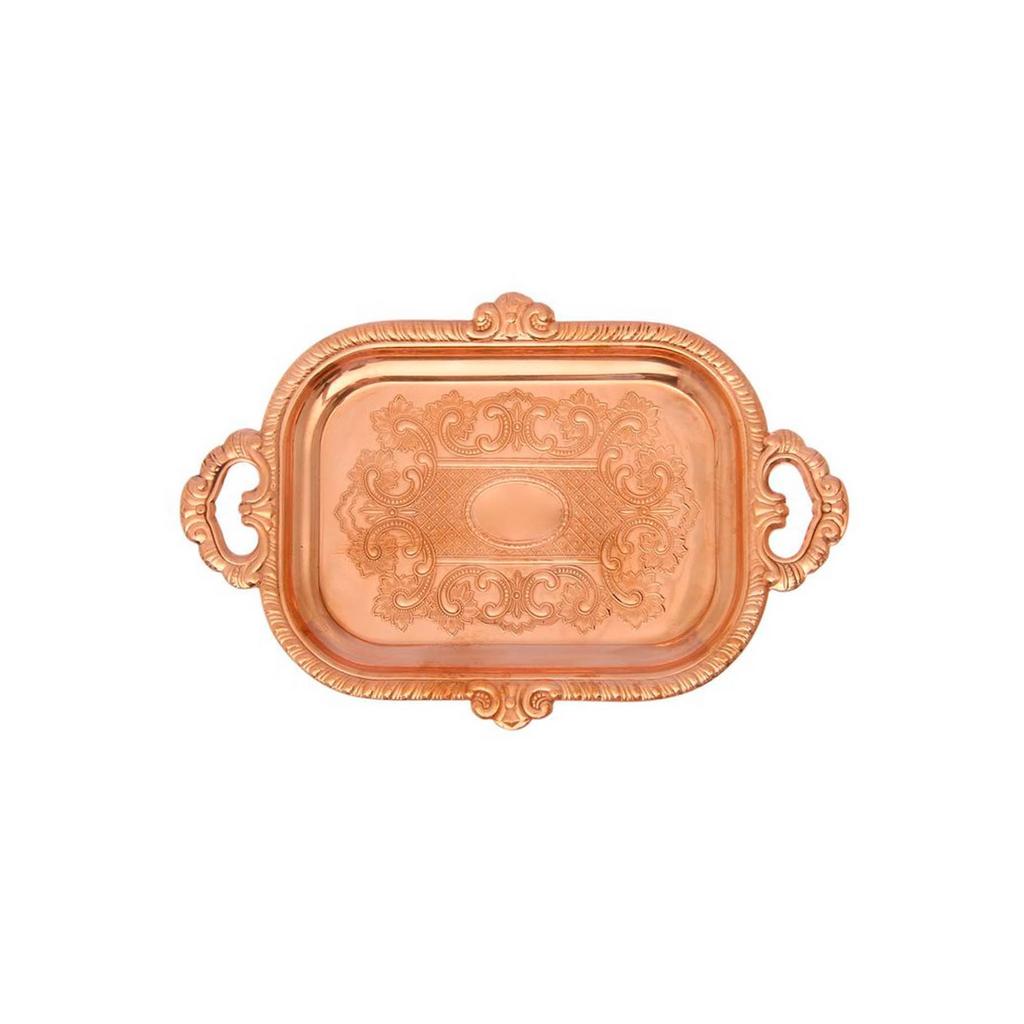 Поднос металлический медь 19х12 см