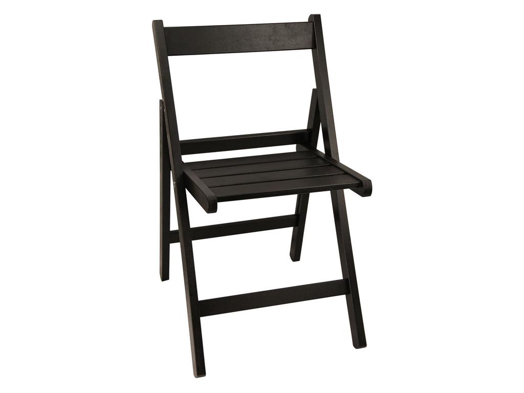 Стул складной деревянный черный
