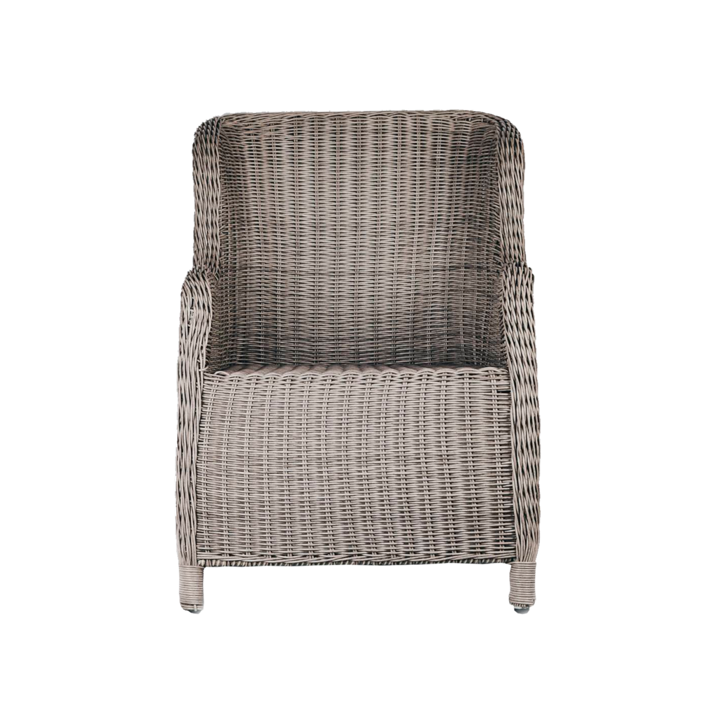 Кресло искусственный ротанг серое