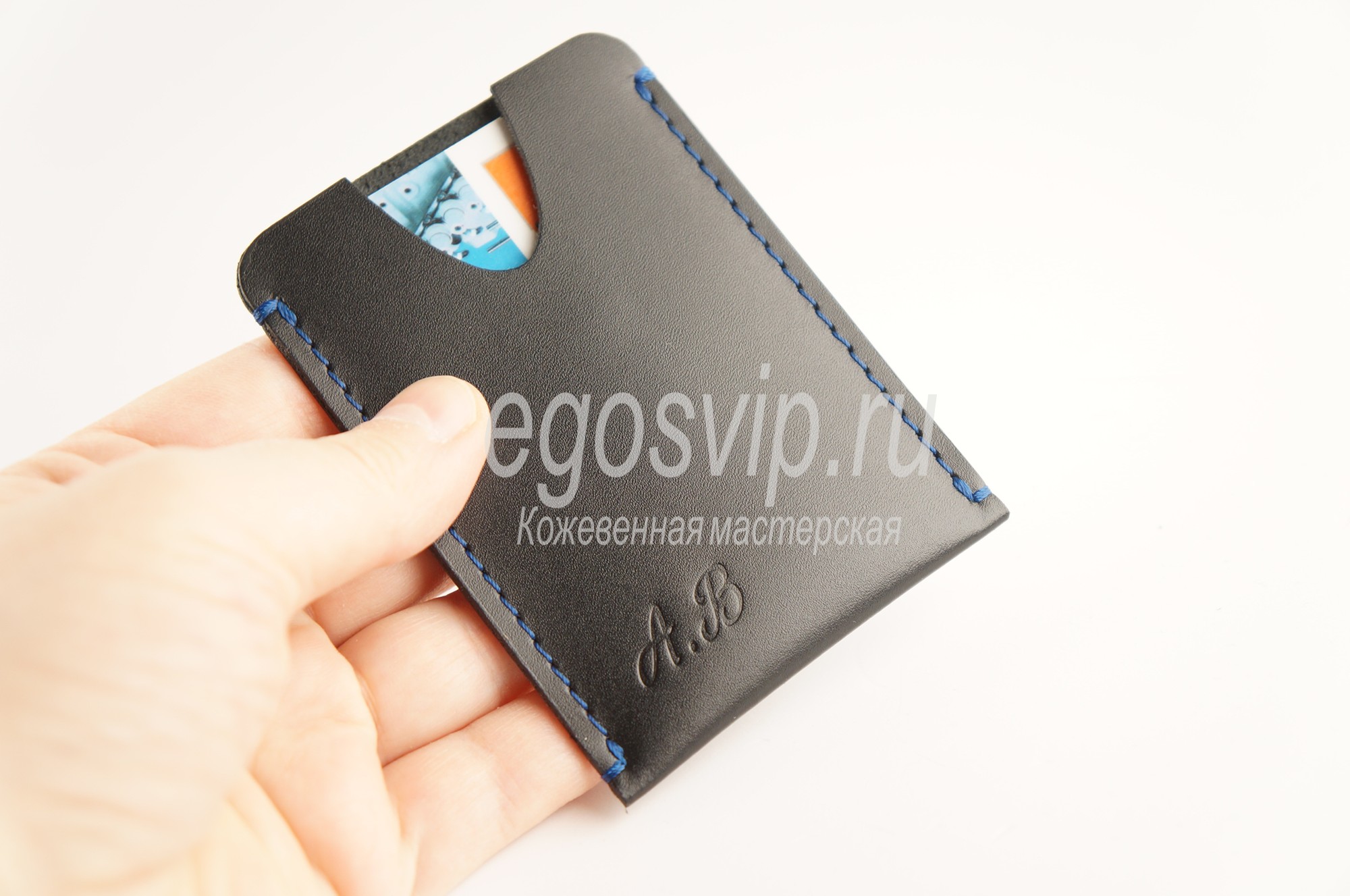 Чехол для карт/ картхолдер кожаный / модель 29-01