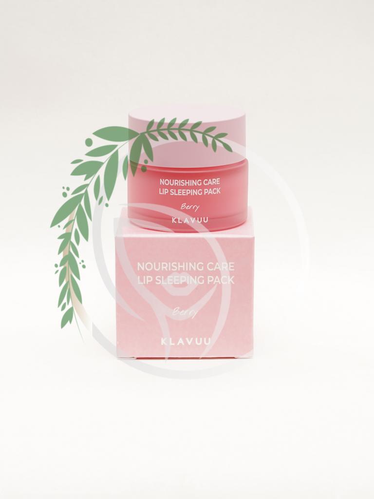 Ночная восстанавливающая маска для губ с ягодным ароматом Klavuu Nourishing Care Lip Sleeping Pack Berry 20 g