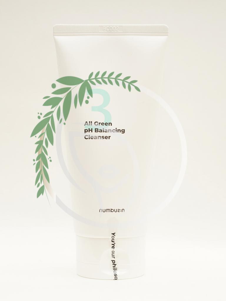 Успокаивающая пенка для умывания Numbuzin No. 3 All Green pH Balancing Cleanser 120мл