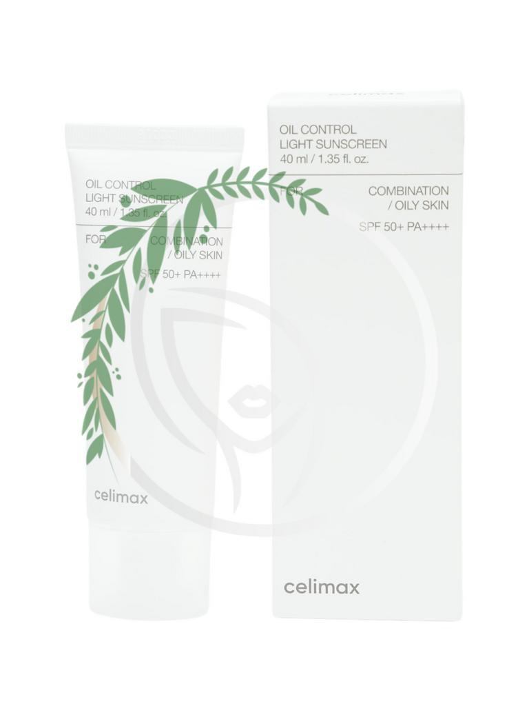 Легкий солнцезащитный крем для жирной кожи Celimax Oil Control Light Sunscreen 40ml