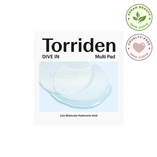 Увлажняющие тонер-пэды Torriden DIVE IN Molecule Hyaluronic Acid Multi Pad 2 шт
