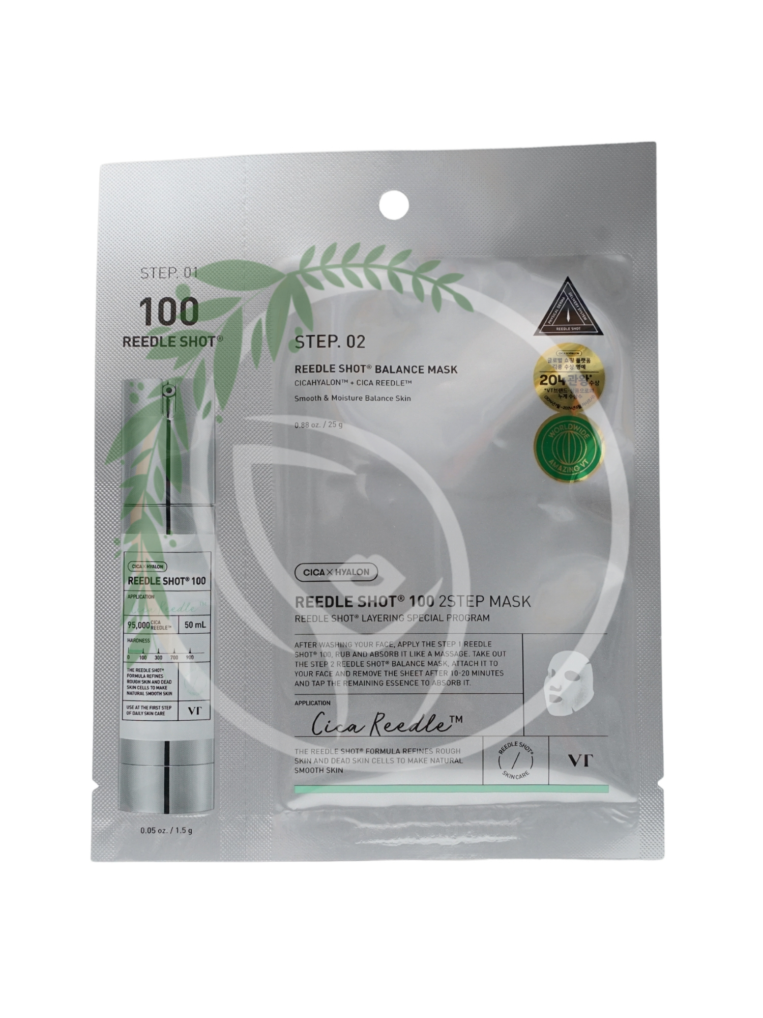 Двухступенчатая тканевая маска VT Cosmetics Reedle Shot 100 2Step Mask 1 шт