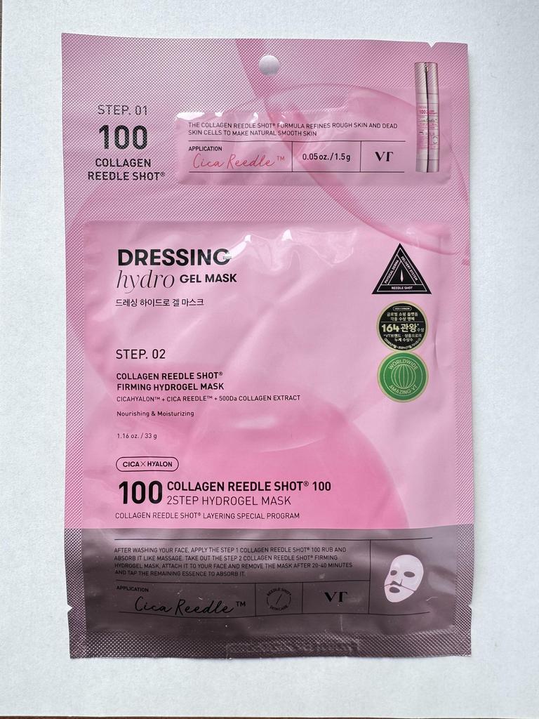 Двухступенчатая гидрогелевая маска с микроиглами и коллагеном VT Cosmetics Collagen Reedle Shot 100 2Step Mask 1шт