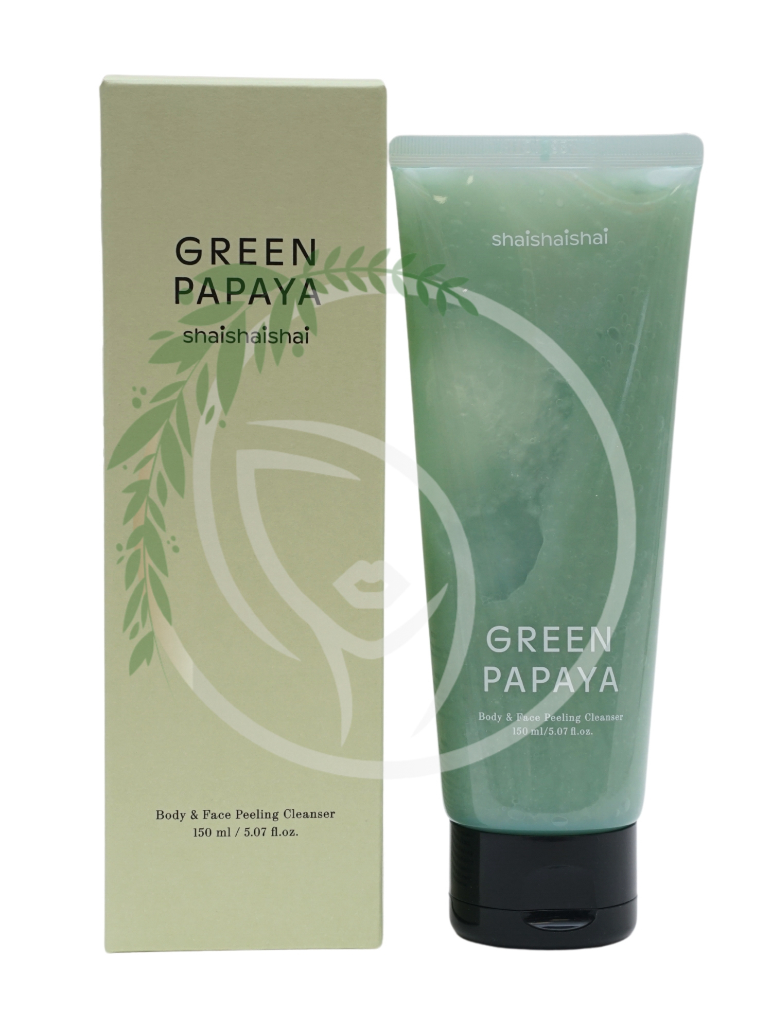 Энзимный пилинг-гель  для лица и тела SHAISHAISHAI Green Papaya Body and Face Peeling Cleanser 150мл