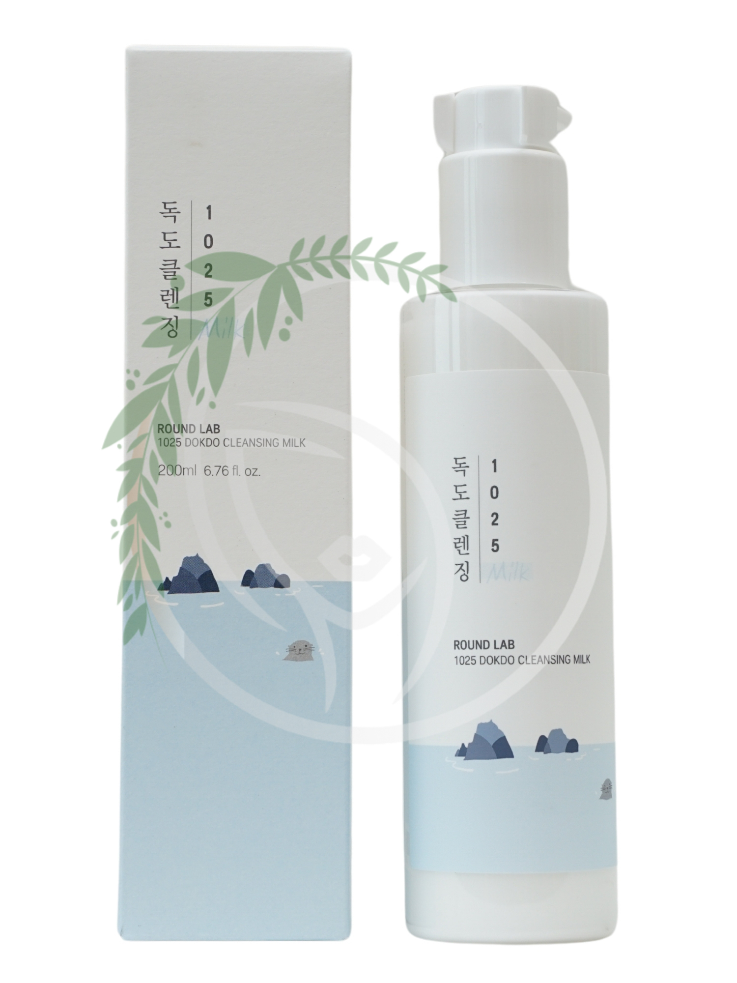 Нежное молочко для снятия макияжа с морской водой Round Lab 1025 Dokdo Cleansing Milk 200ml