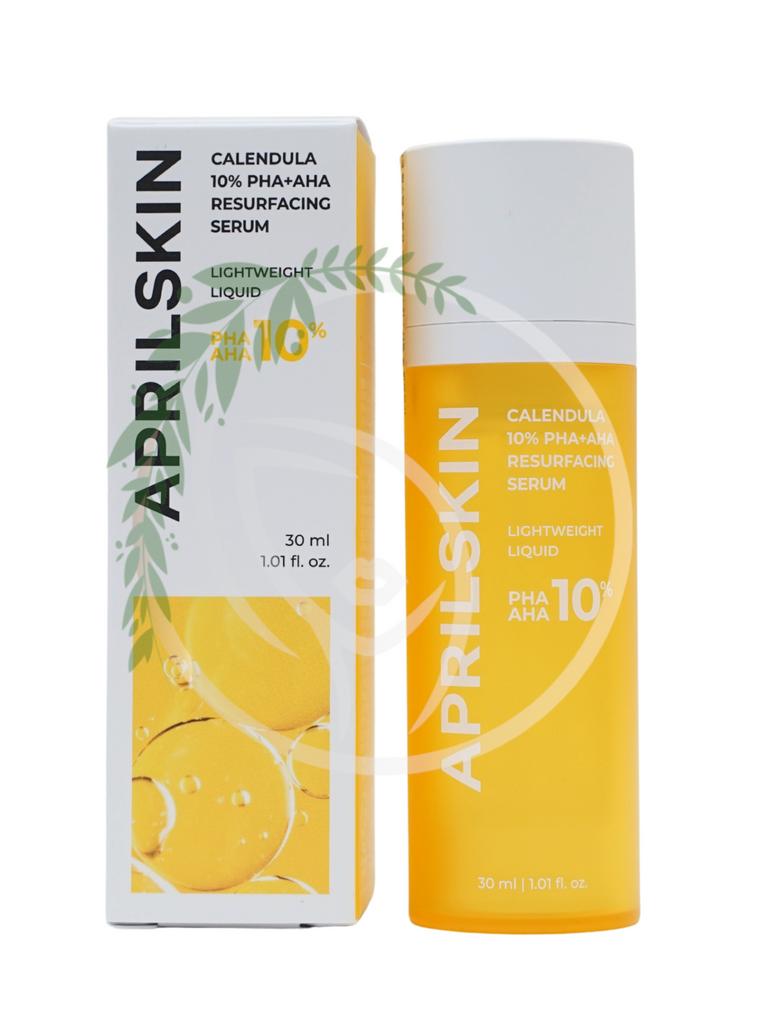 Сыворотка с кислотами для сужения пор APRILSKIN Calendula 10% PHA + AHA Resurfacing Serum 30 ml
