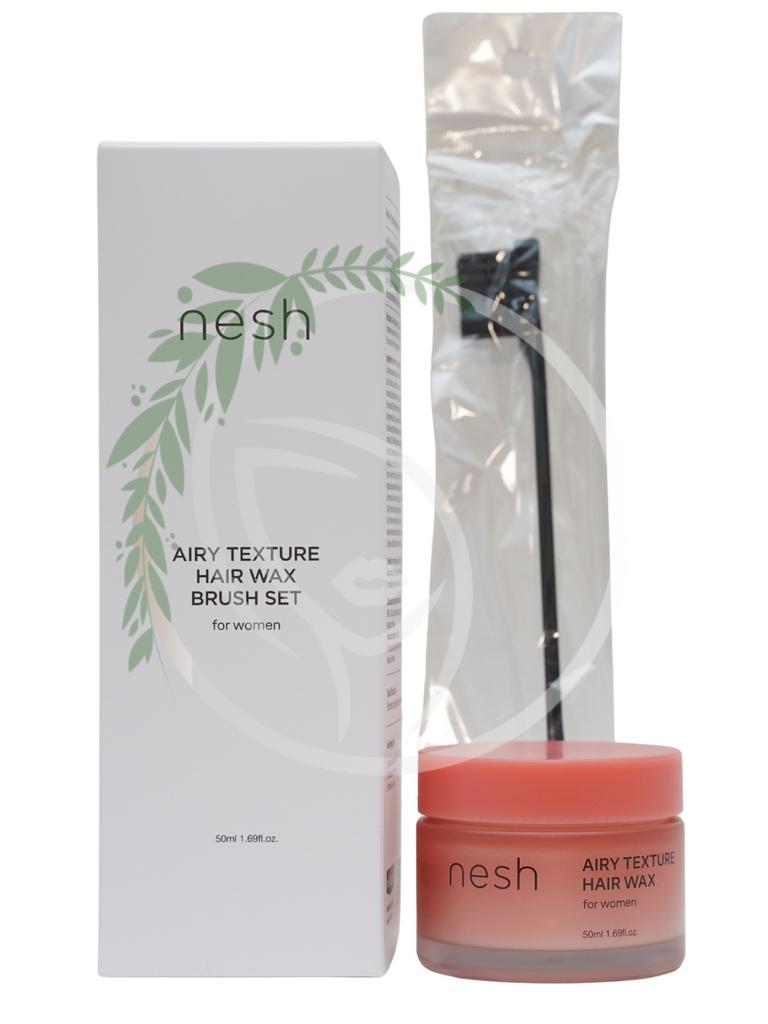 Воск для укладки волос и кисточка nesh Airy Texture Hair Wax Brush Set 50ml
