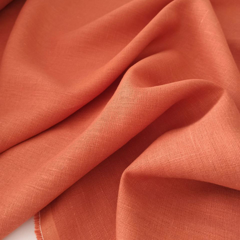 100% костюмный лен плотный терракот Оршанский Беларусь