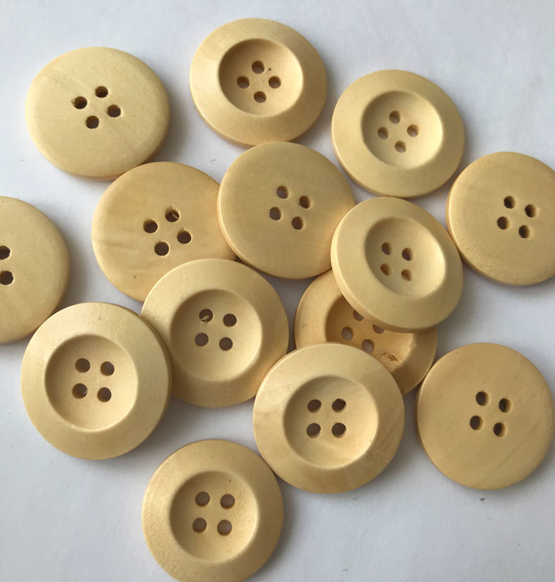 пуговицы деревянные 25 мм светлые