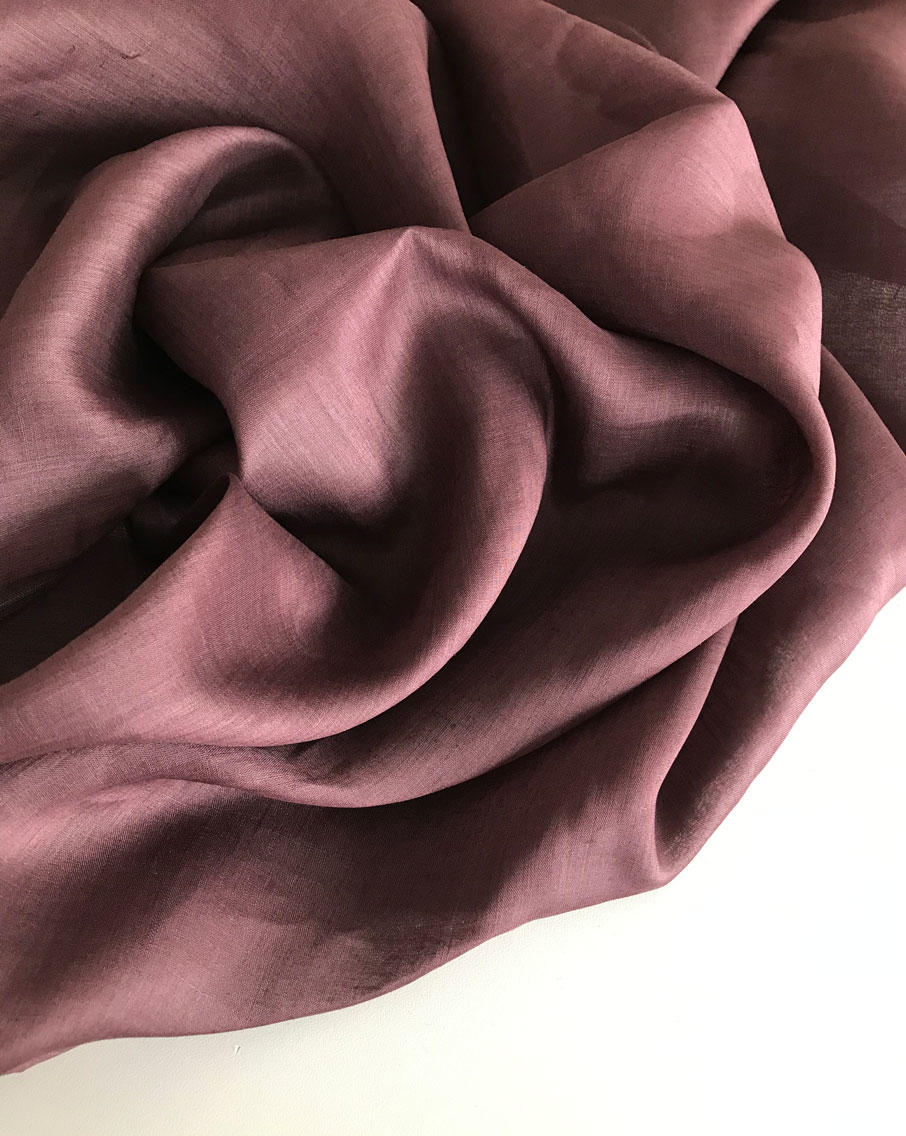 ткань батист крапива ramie ежевичный