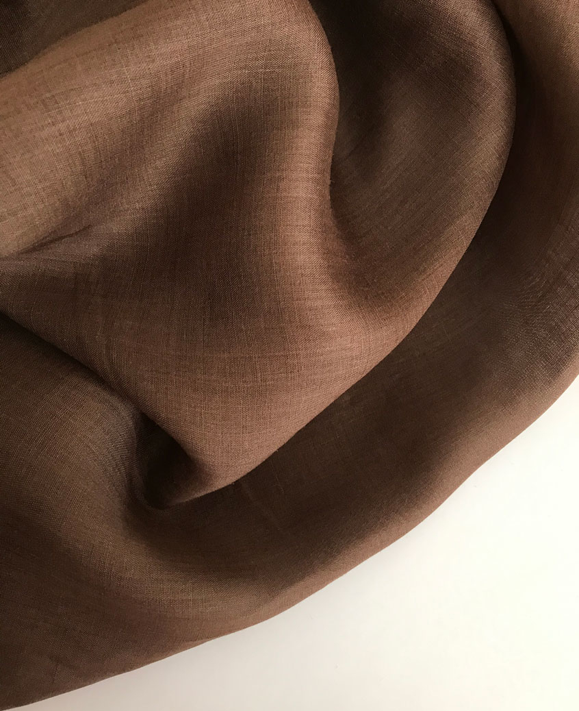 ткань батист крапива ramie шоколадный