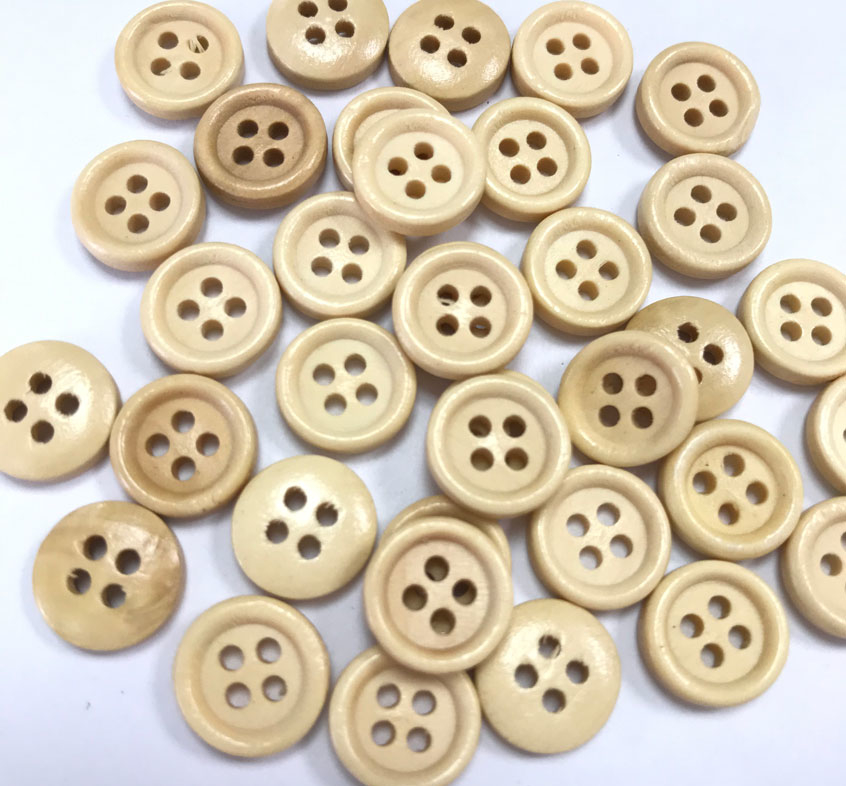 пуговицы деревянные светлые