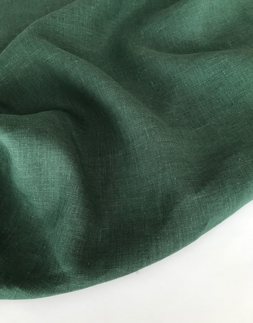 100% лен костюмный изумруд