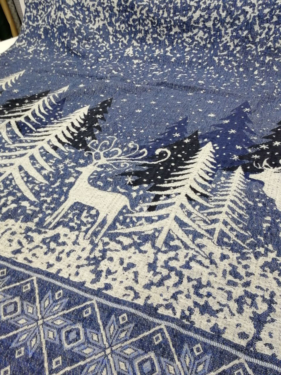 льняной плед новогодний