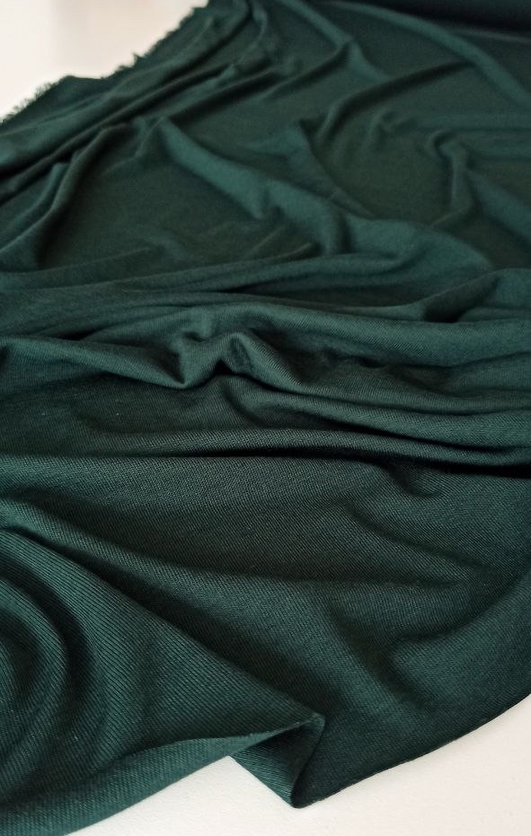 Трикотаж тенсель с шерстью "Дорогой изумрудный"