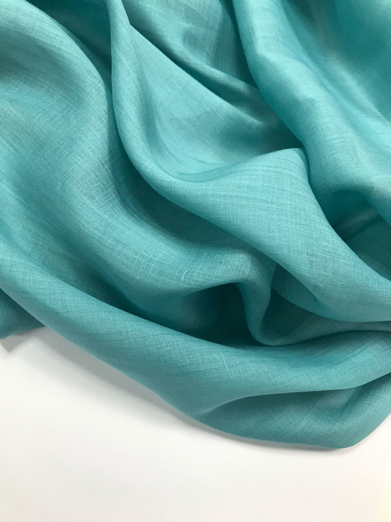 батист крапива ramie голубой