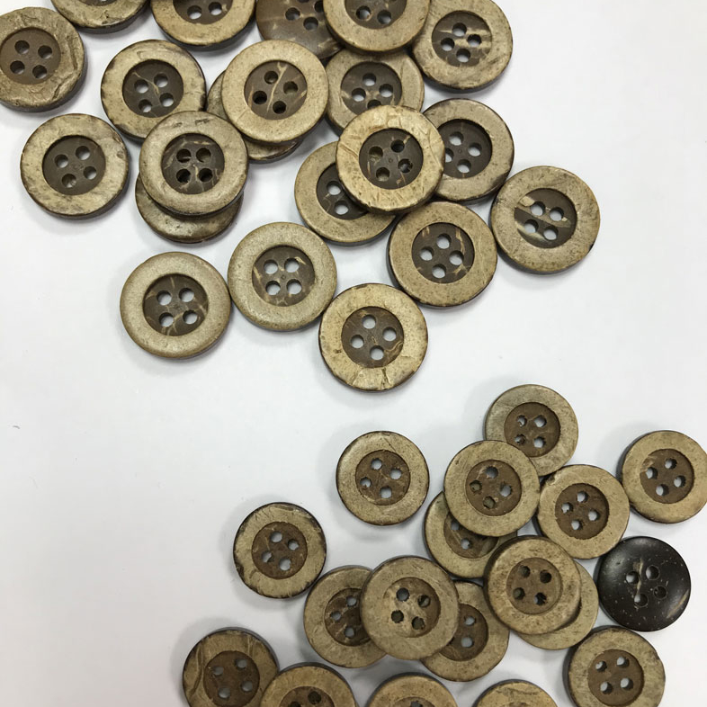 Пуговица кокосовая К05 "С ободком"  13мм, 15мм, 18мм