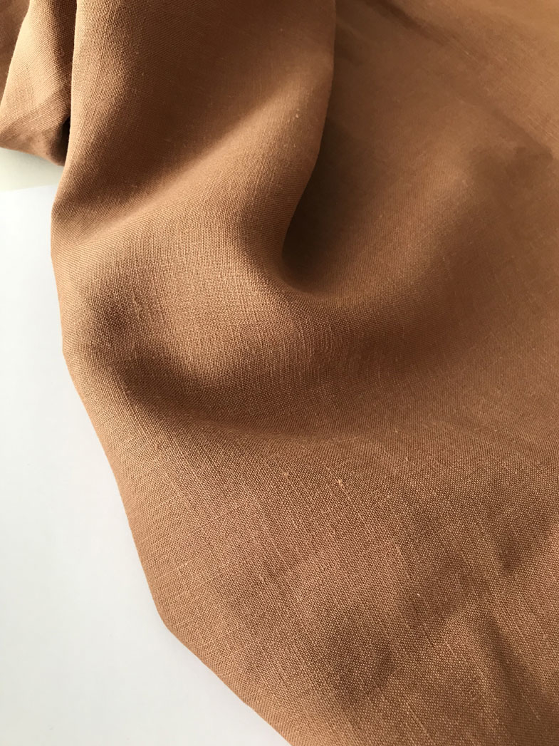 100% ткань из конопли hemp цвет охра