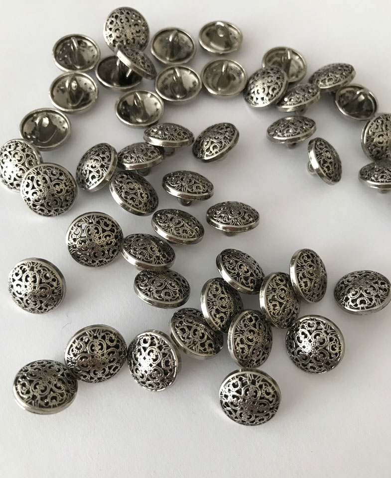 пуговица 11мм металл серебро