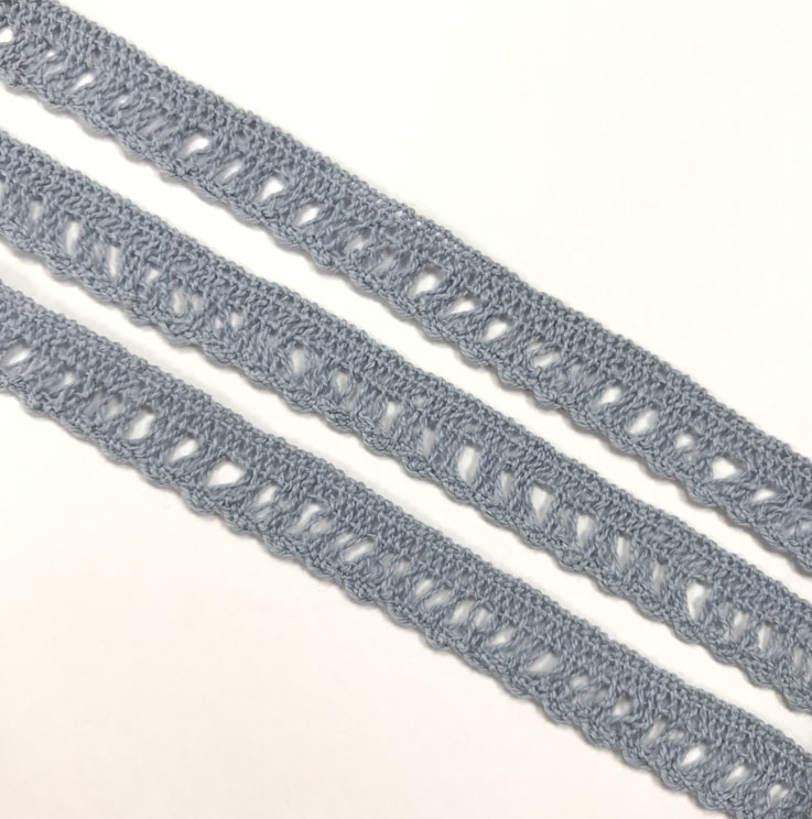 кружево серо-голубое 13мм