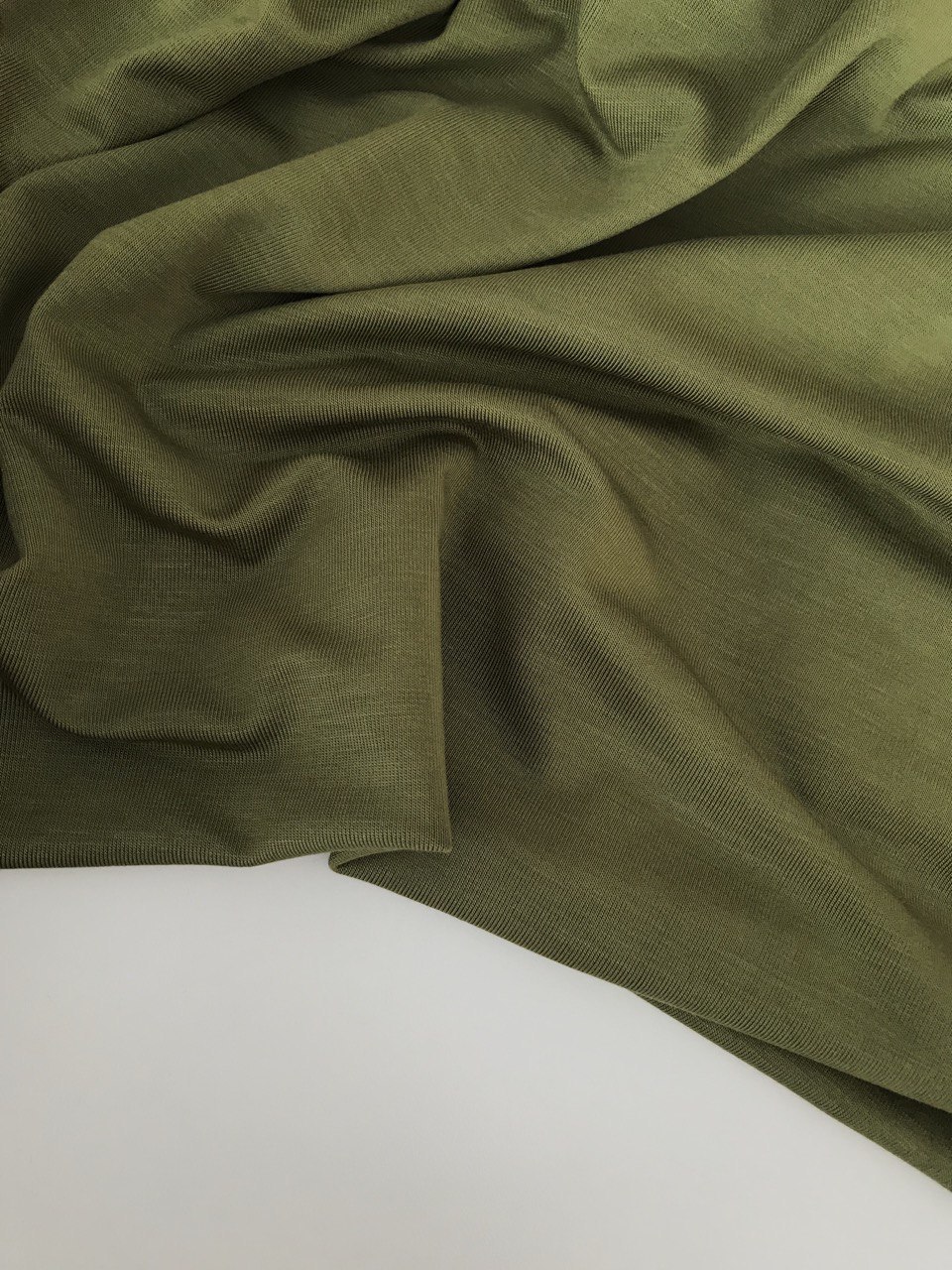 Отрез Трикотаж Sorona (кукуруза) "Хаки травяной" 190г/м 1,4м
