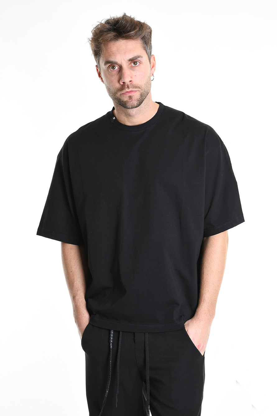 Хлопковая футболка оверсайз с круглым вырезом Xagon