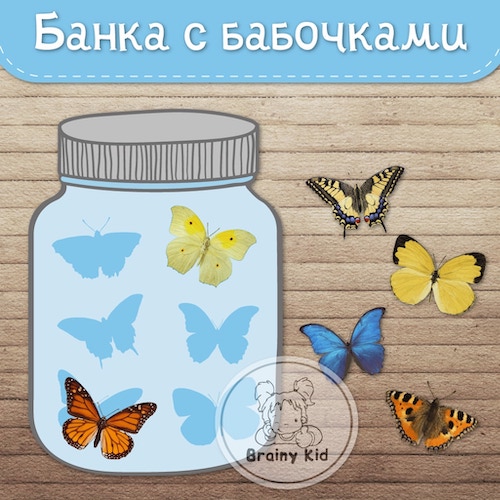 Банка с бабочками