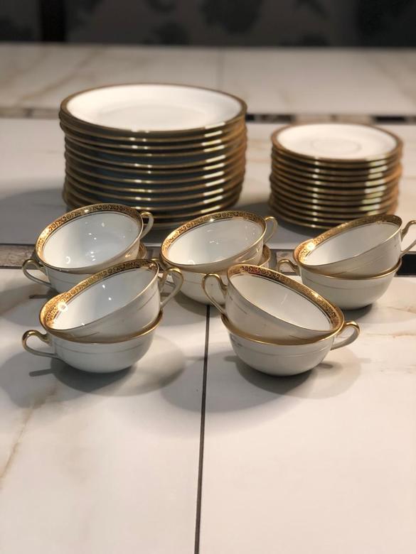 Сервиз кофейный, фарфор, 12 предметов, CENPOR LIMOGES