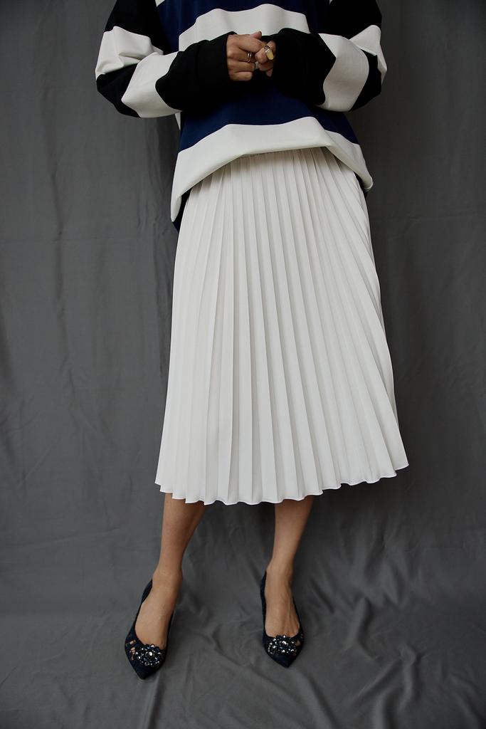 Юбка плиссе белая