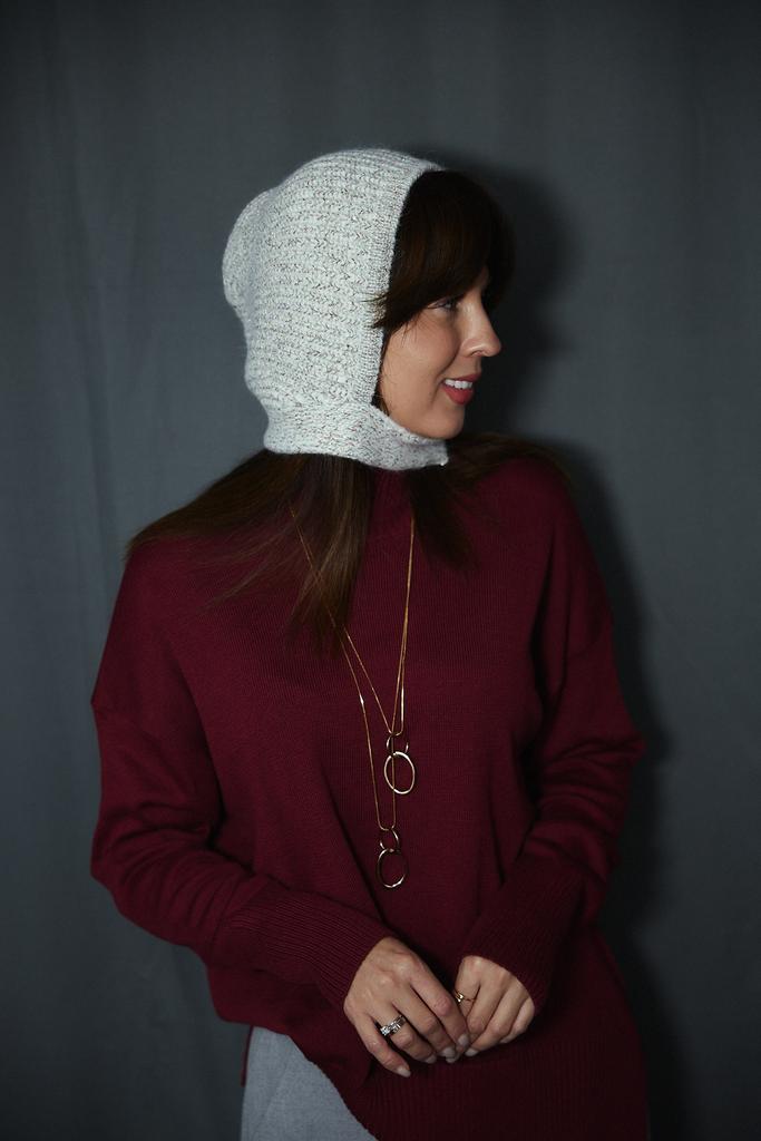 Чепчик из шерсти  с  люрексом