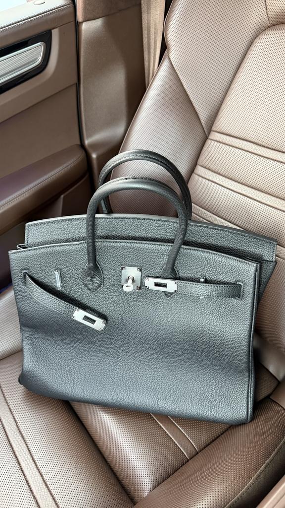 Сумка черная а-ля биркин длина 35