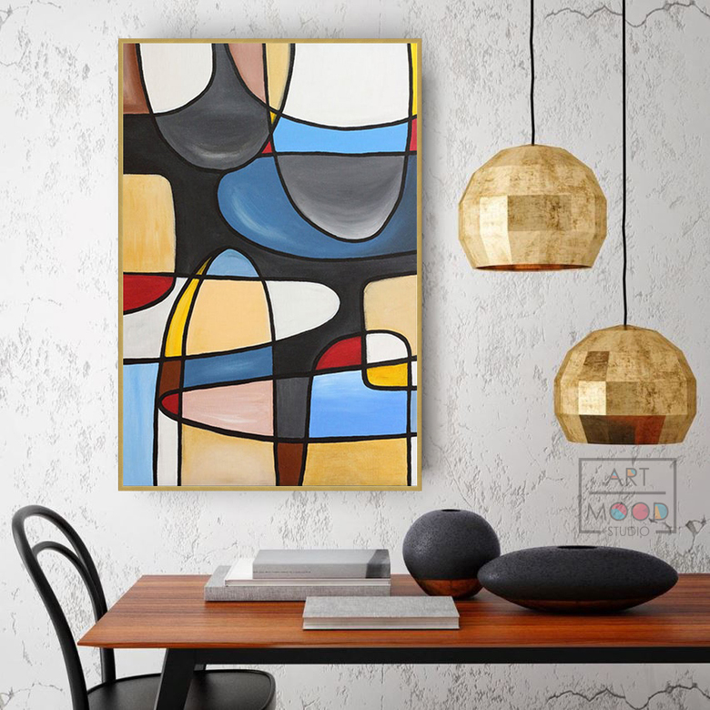 КАРТИНА АБСТРАКЦИЯ OVAL CUBISM