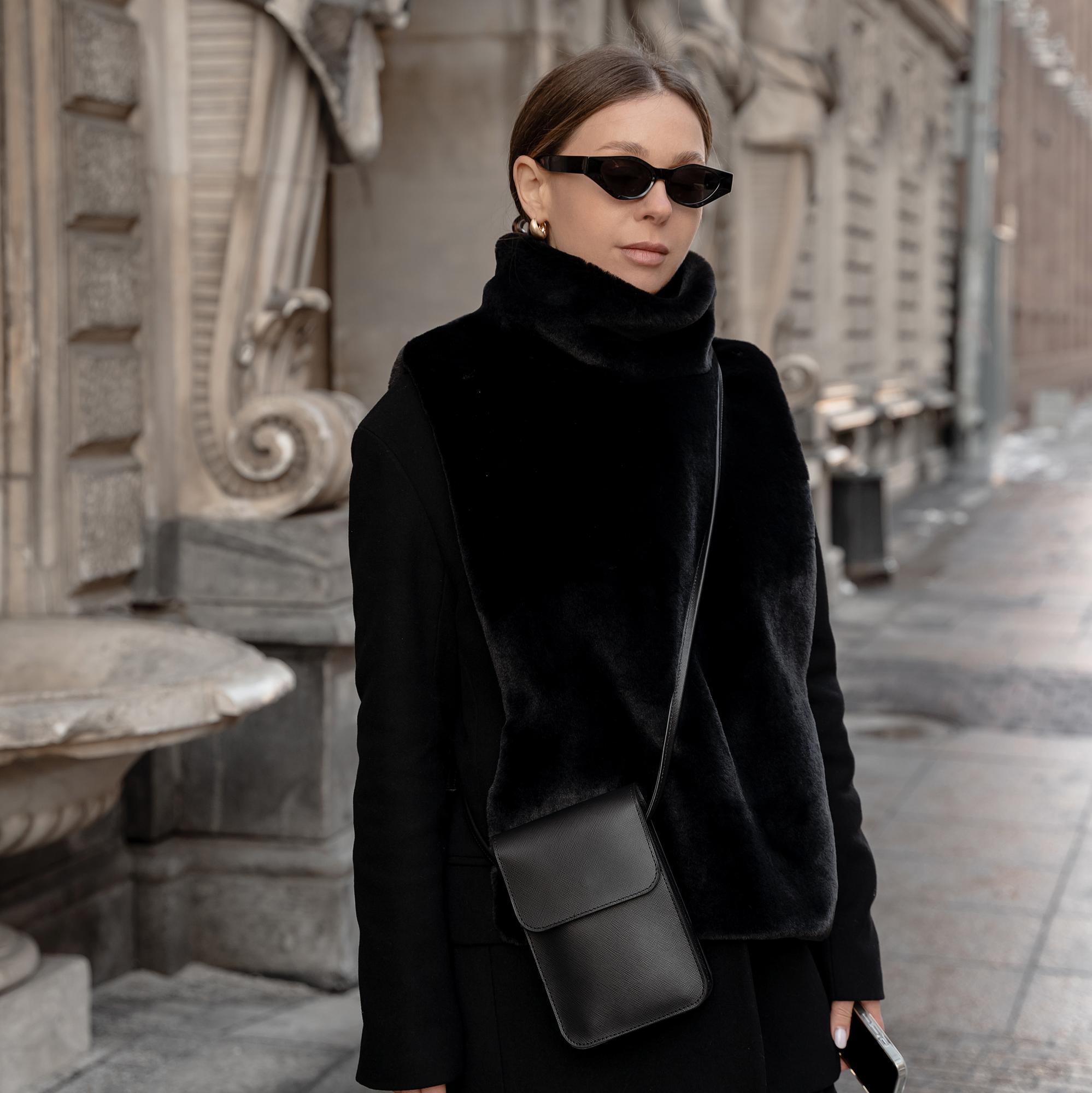Vitta black saffiano