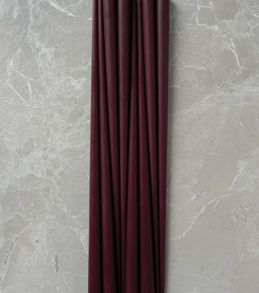 TAPER CANDLES BORDEAUX 10 PCS