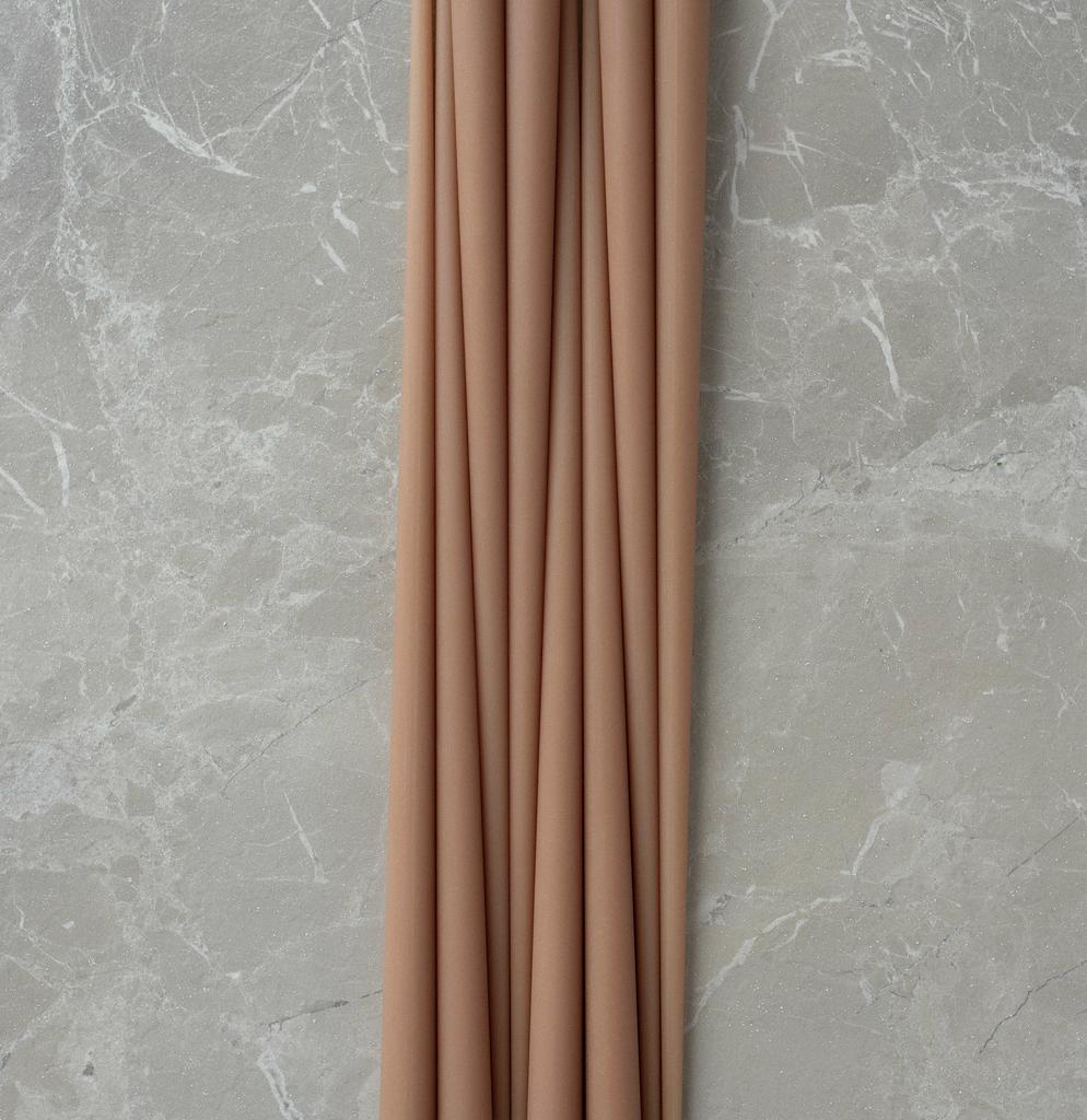 TAPER CANDLES CARAMEL 10 PCS